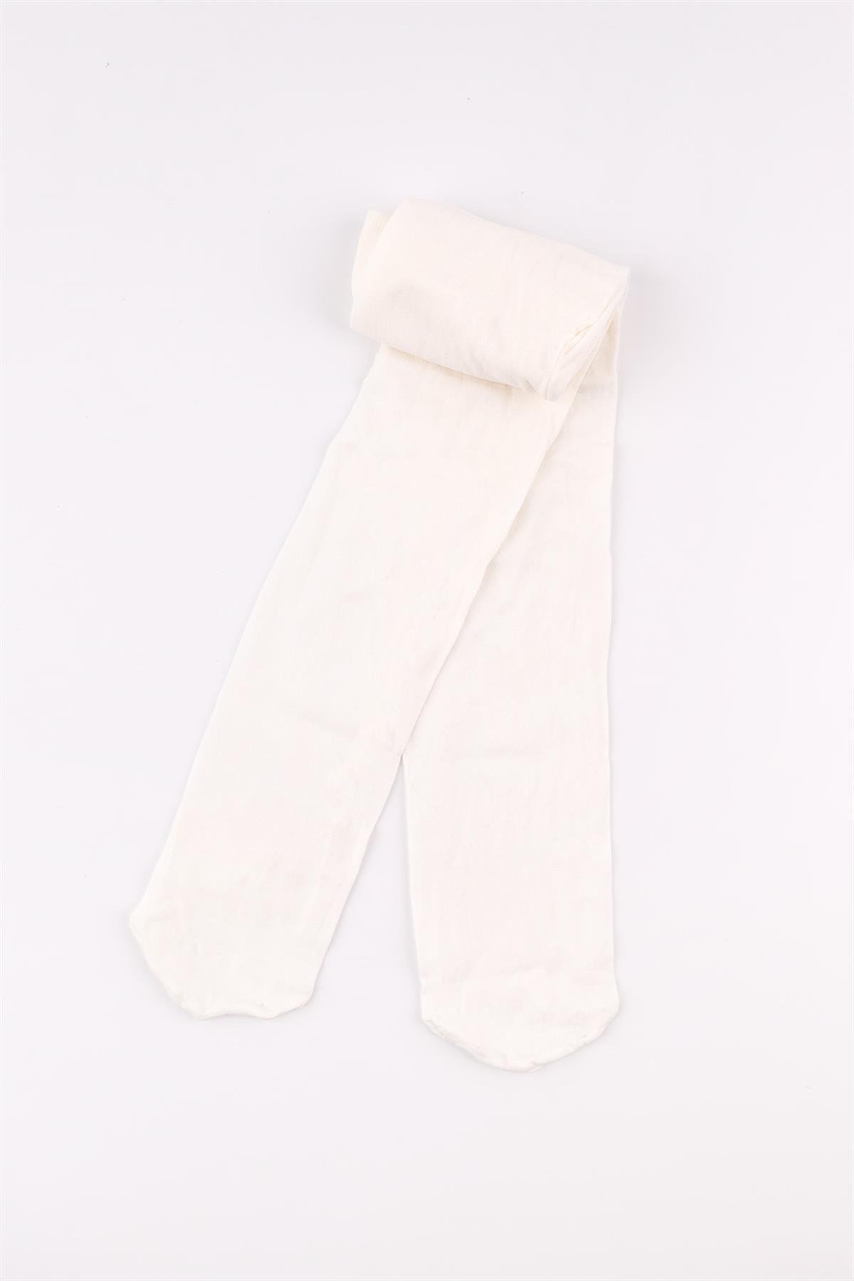 Ekru Kız Çocuk Muz Külotlu Çorap LM1024 | Le Mabelle