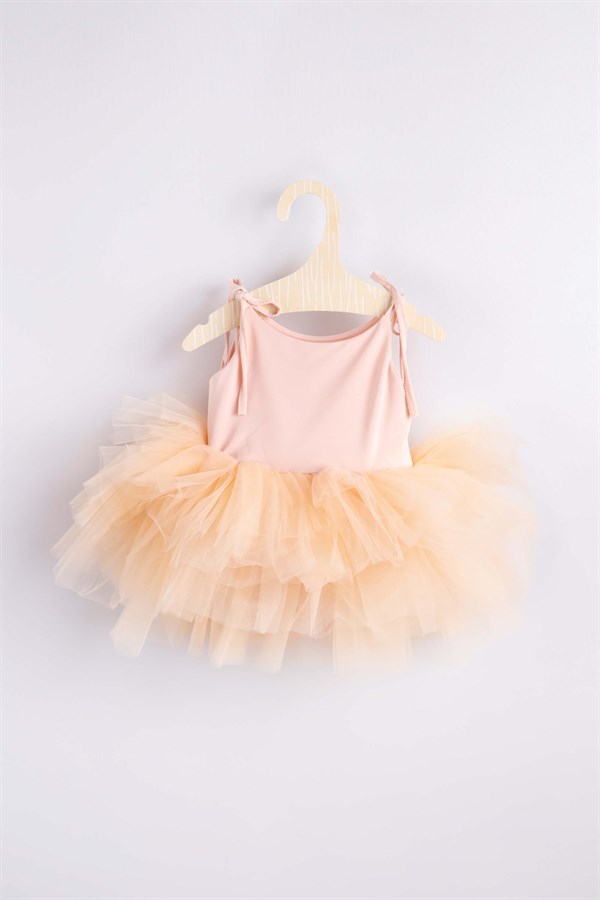 Somon Tütü Etekli Kız Çocuk Balerin Elbise - Jade