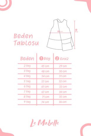 Somon Büzgü Yaka Detaylı Çantalı Kız Çocuk Elbise - Malory