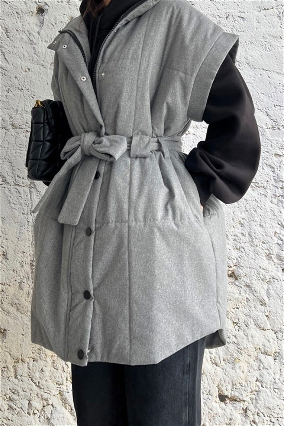 Oversize Kemerli  Yelek