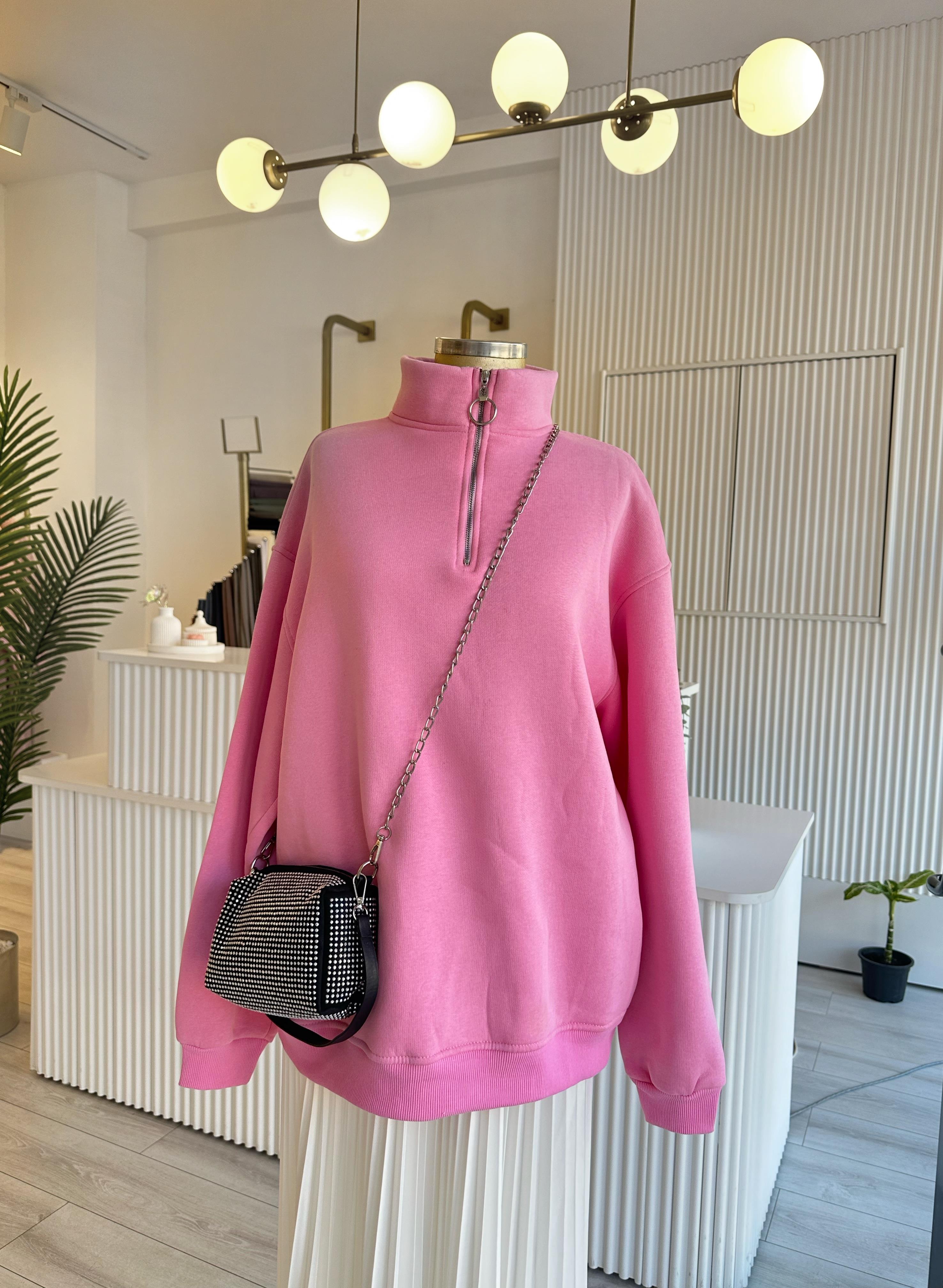 OVERSİZE FERMUARLI SWEAT