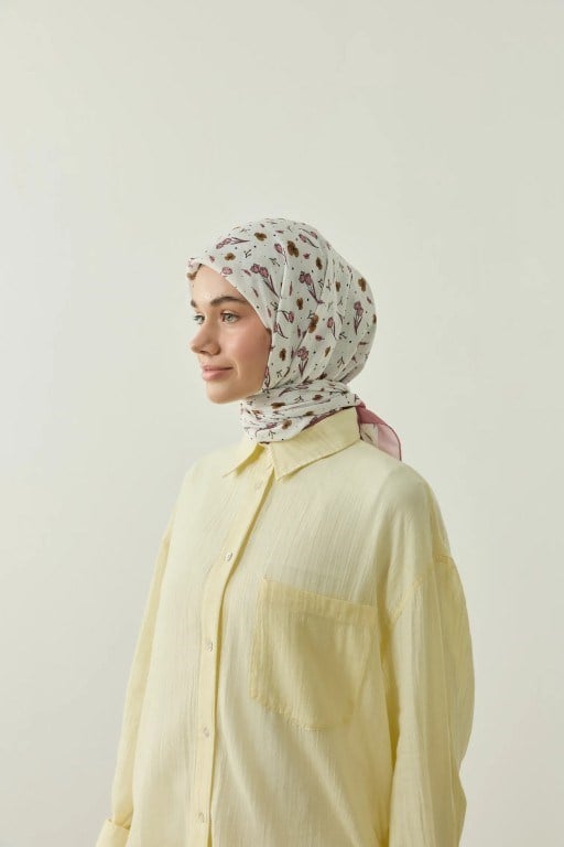 Rosmira Pamuk Eşarp Pudra