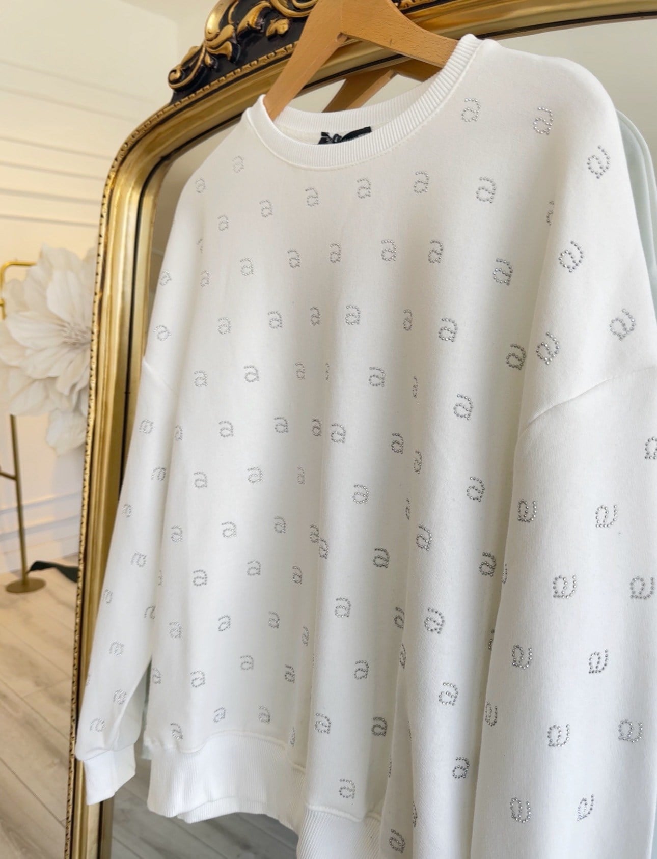 Taş İşlemeli Wang Sweatshirt