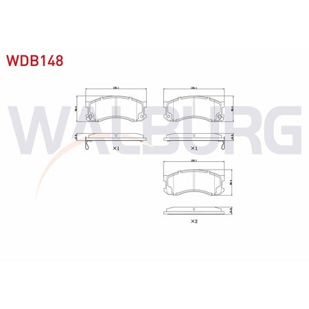 On Fren Balata Kia Besta 2.2D 93-03 Mazda E2200 84-04 Walburg