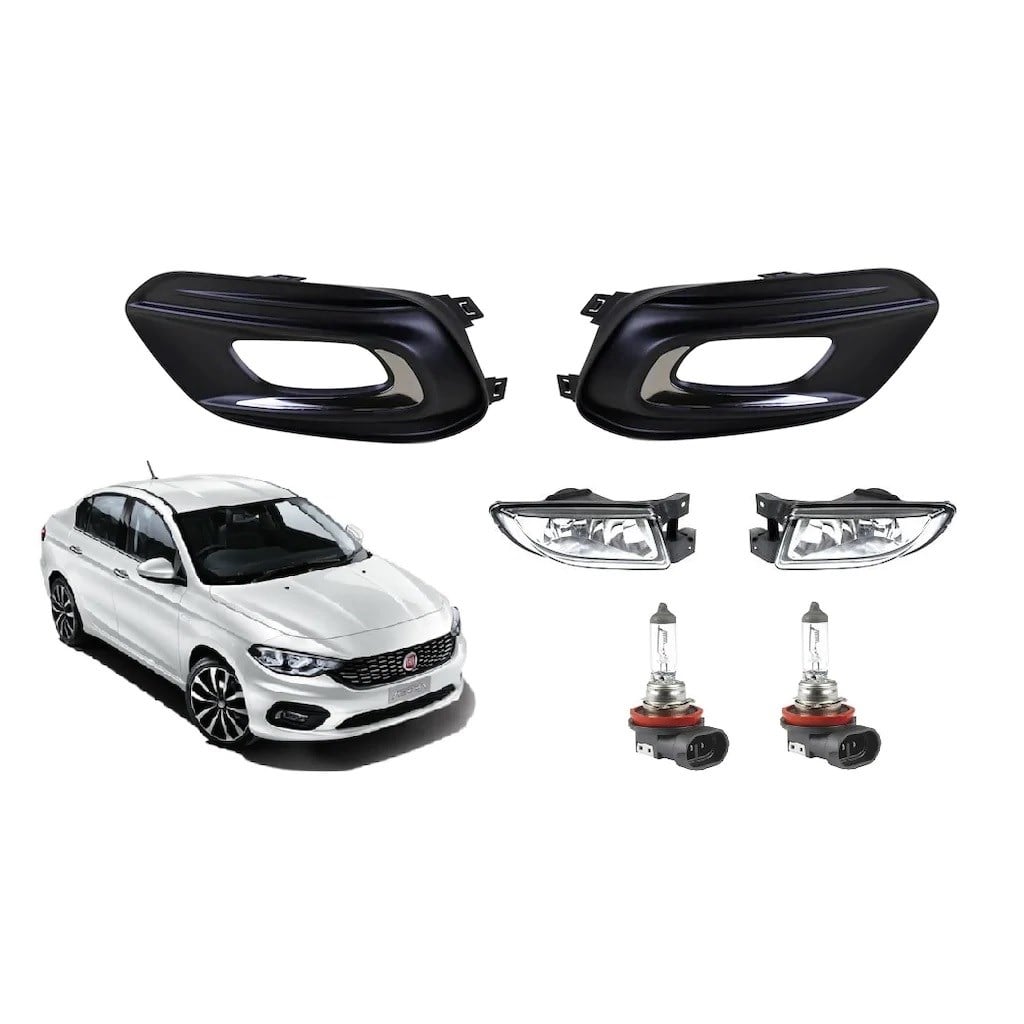 Sis Farı Seti Takım Fiat Egea Sedan [2 Far+2 Ampül+2 Çerçeve]