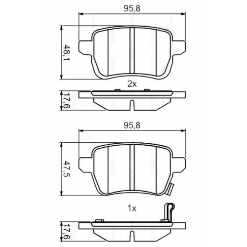 Arka Balata Fiat 500L 1.4 1.4 Lpg 1.6D Mjet 2013- Mga 55676