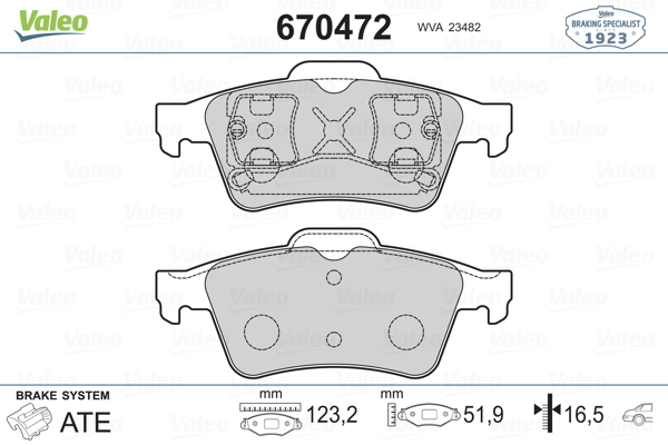 Arka Balata Lgn2 Mgn2 Vectra C Focus2 Cmax Connect Valeo 670472