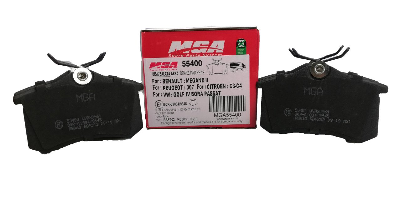 Arka Balata Megane2 P307 C3 C4 Caddy 04-15 Audi A3 A4 Mga 55400