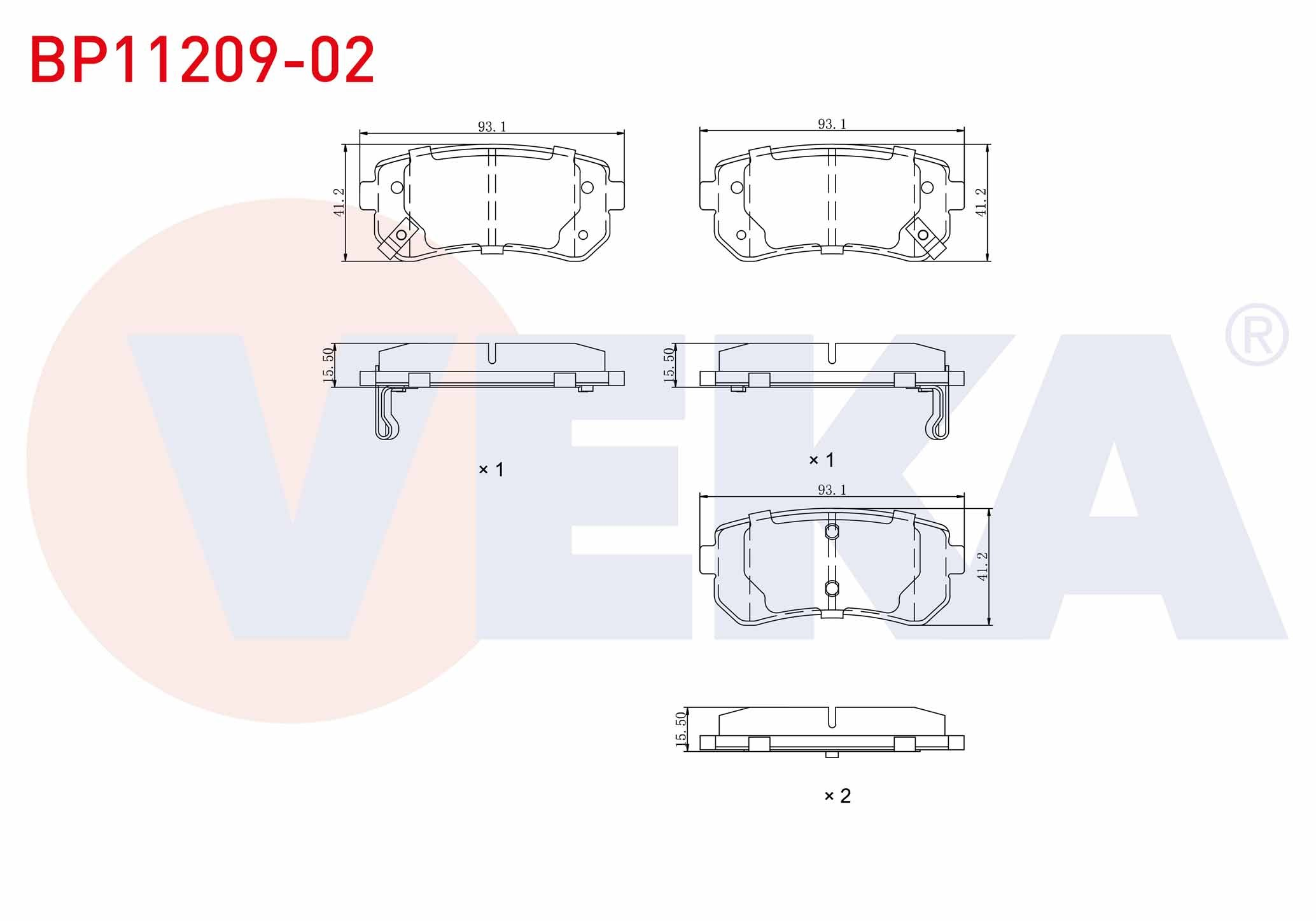 Arka Balata Tk Accent/I20/I30/Rio/Ceed/Sportage Veka Bp1120902