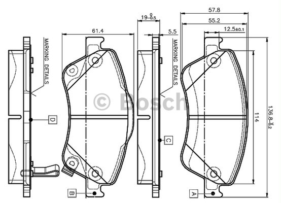 Bosch On Balata Corolla 07-12 Auris 07-12 Corolla 1.4 Dzl 13-