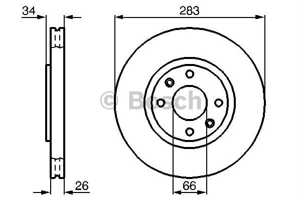 Bosch On Fren Disk 2 Adet Berlingo 307 207 308 C3 C4 Xsara