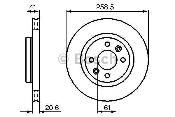 Bosch Ön Fren Disk 2 Adet Sandero Megane Logan Kango Clio I-Ii
