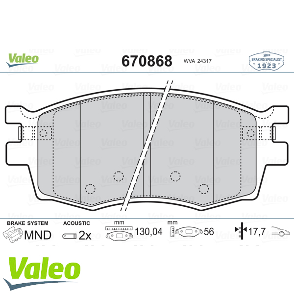 On Balata Takım Accent Era 05- Kia Rio 05- I20 09- Valeo 670868