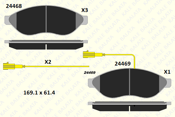On Balata Takımı Ducato 3 Boxer 3 Jumper 3 Kale 2446819005