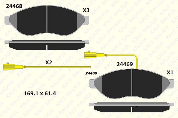 On Balata Takımı Ducato 3 Boxer 3 Jumper 3 Kale 2446819005