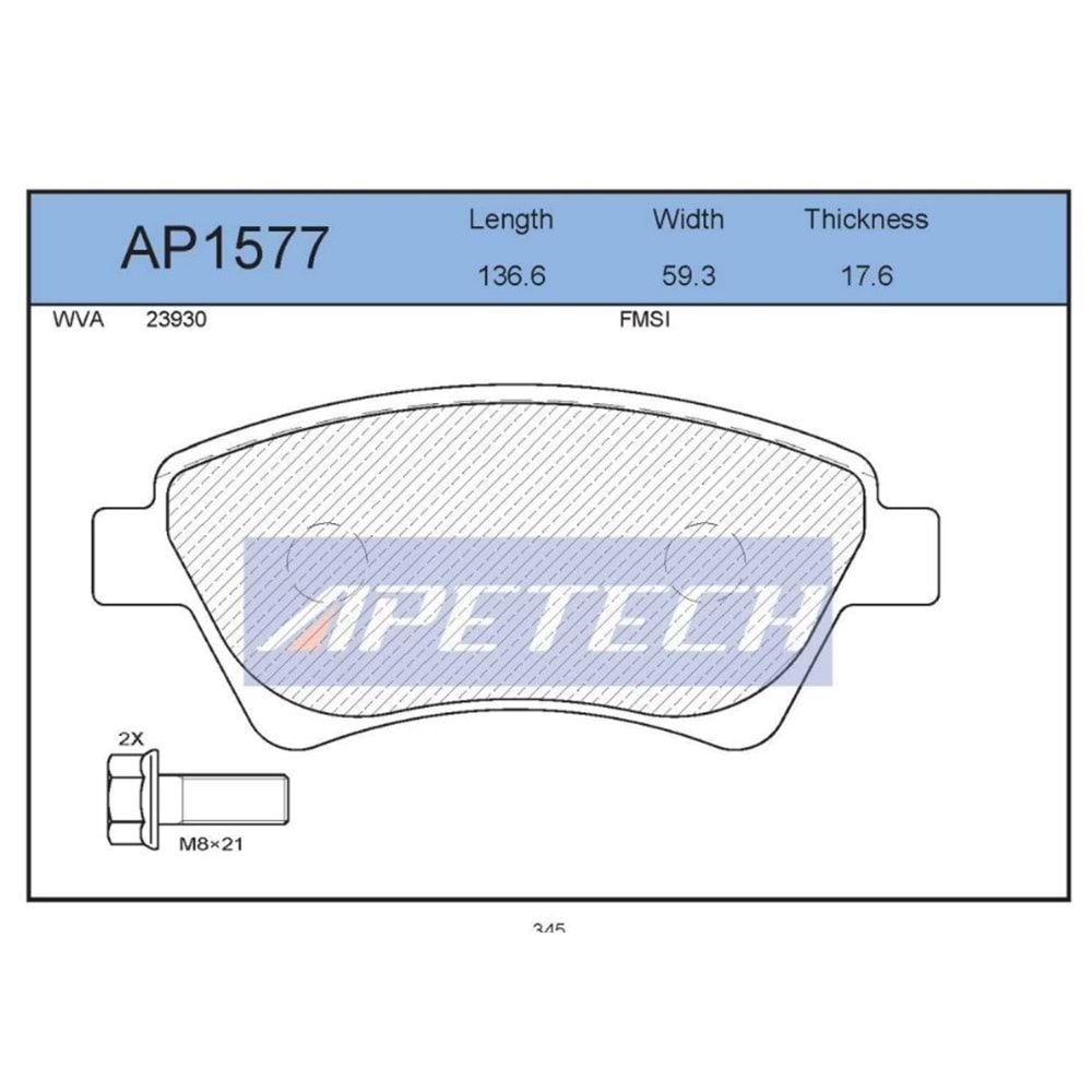 On Fren Balata Mgn Ii 1.5-1.9 Dci 02- Scenic 05- Apetech Ap1577