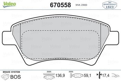 On Fren Balata Mgn Ii 1.5-1.9 Dci 02- Scenic 05- Valeo 670558