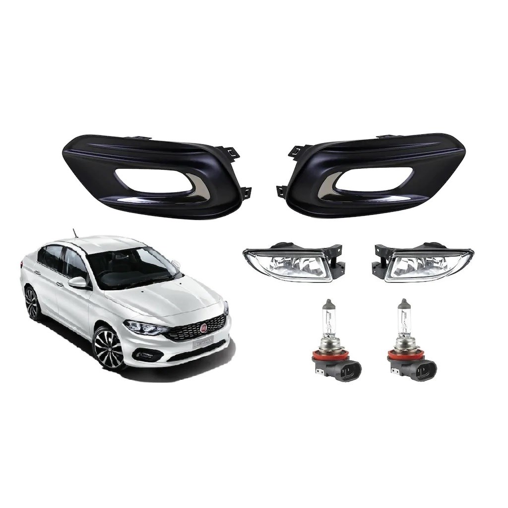 Sis Farı Seti Takım Fiat Egea Sedan [2 Far+2 Ampül+2 Çerçeve]