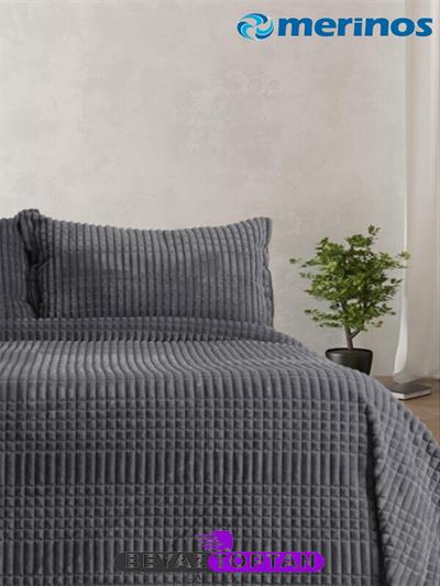 Merinos Tek Kişilik Modern Line Battaniye Antrasit (160x220)