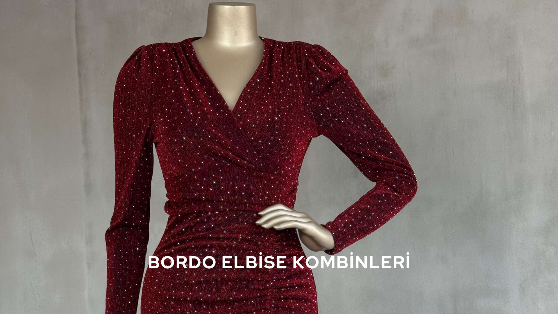 Bordo elbise kombinleri