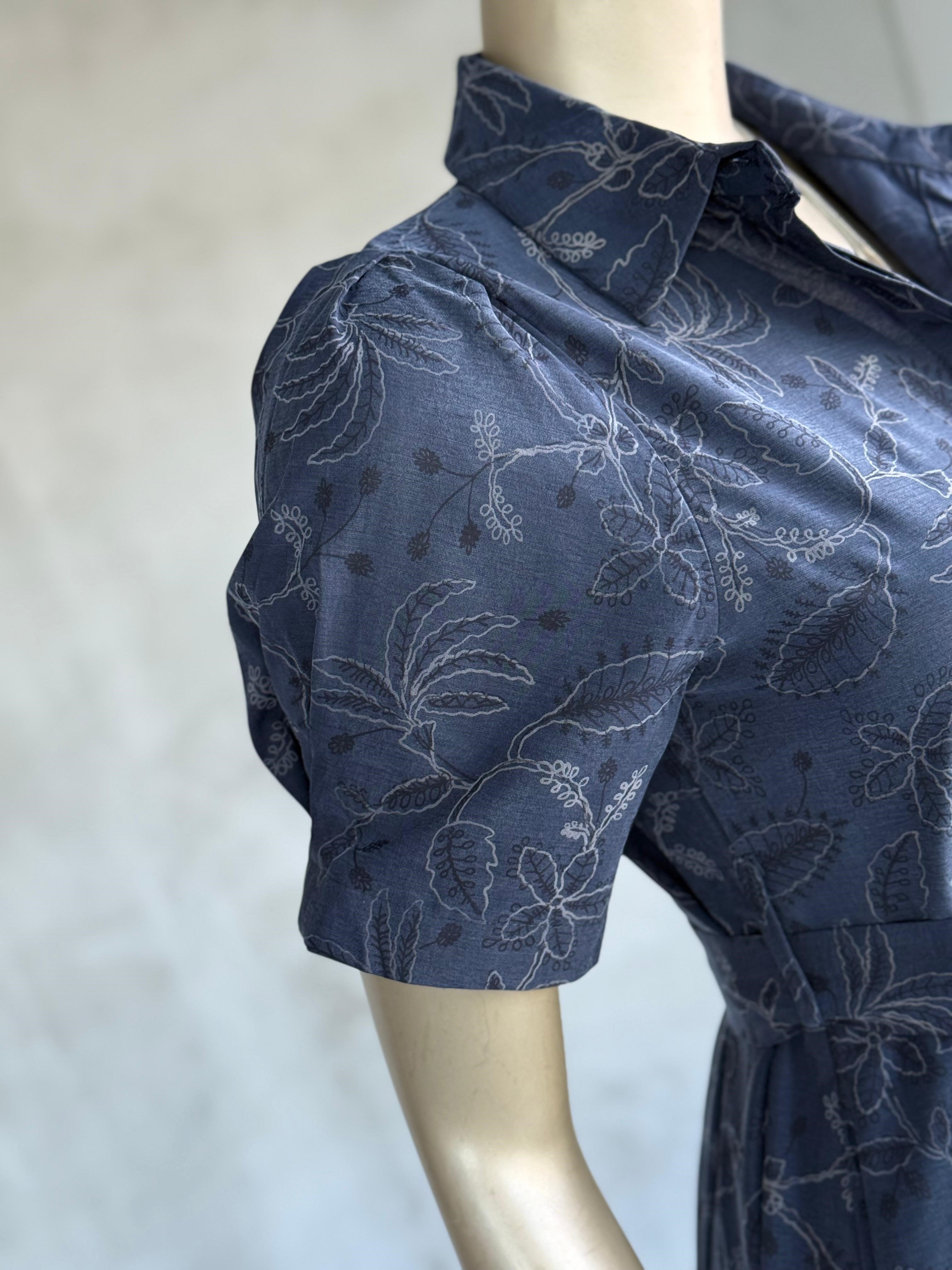 ÖN SİPARİŞE AÇILMIŞTIR. 15.04.2026 KARGO ÇIKIŞI YAPILACAKTIR. Balon Kol Midi Elbise (Lacivert)