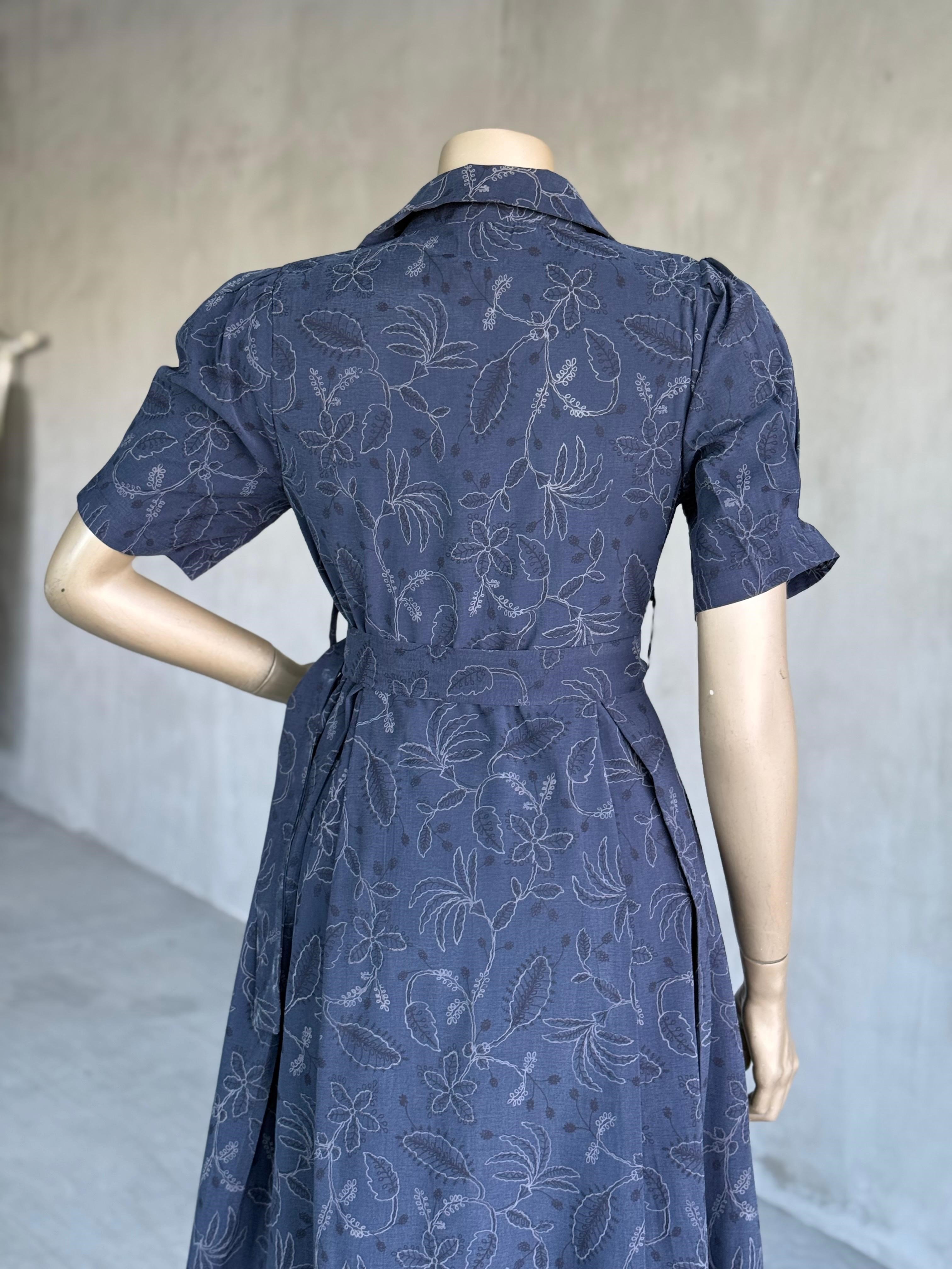 ÖN SİPARİŞE AÇILMIŞTIR. 15.04.2026 KARGO ÇIKIŞI YAPILACAKTIR. Balon Kol Midi Elbise (Lacivert)