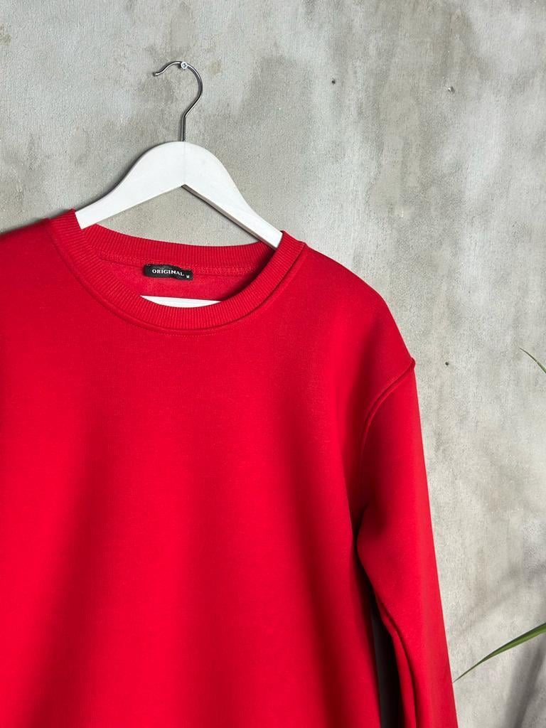 Basic Model Şardonlu Sweat (Kırmızı)