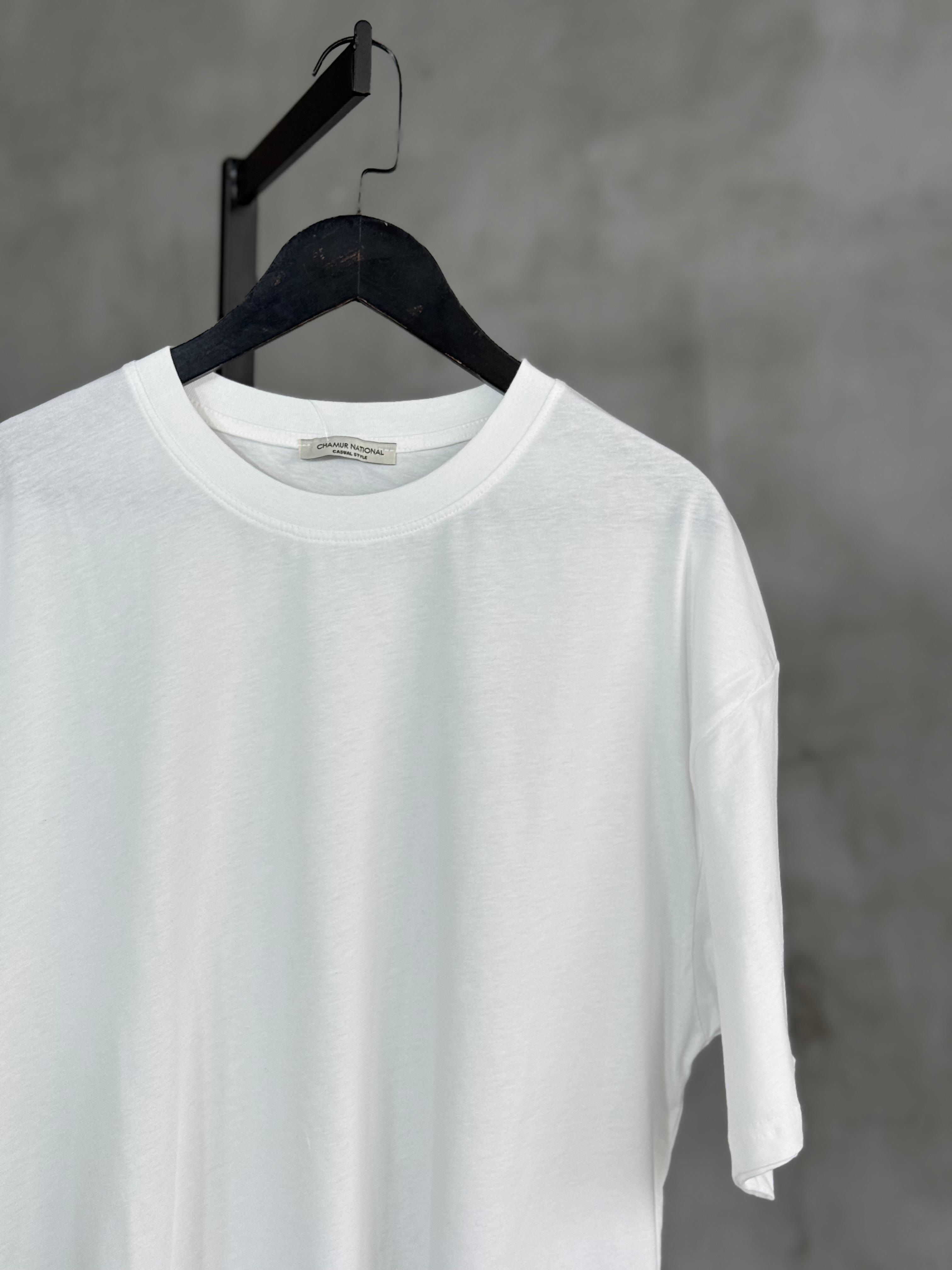 Basic Oversize Tshrt (Beyaz/Siyah)