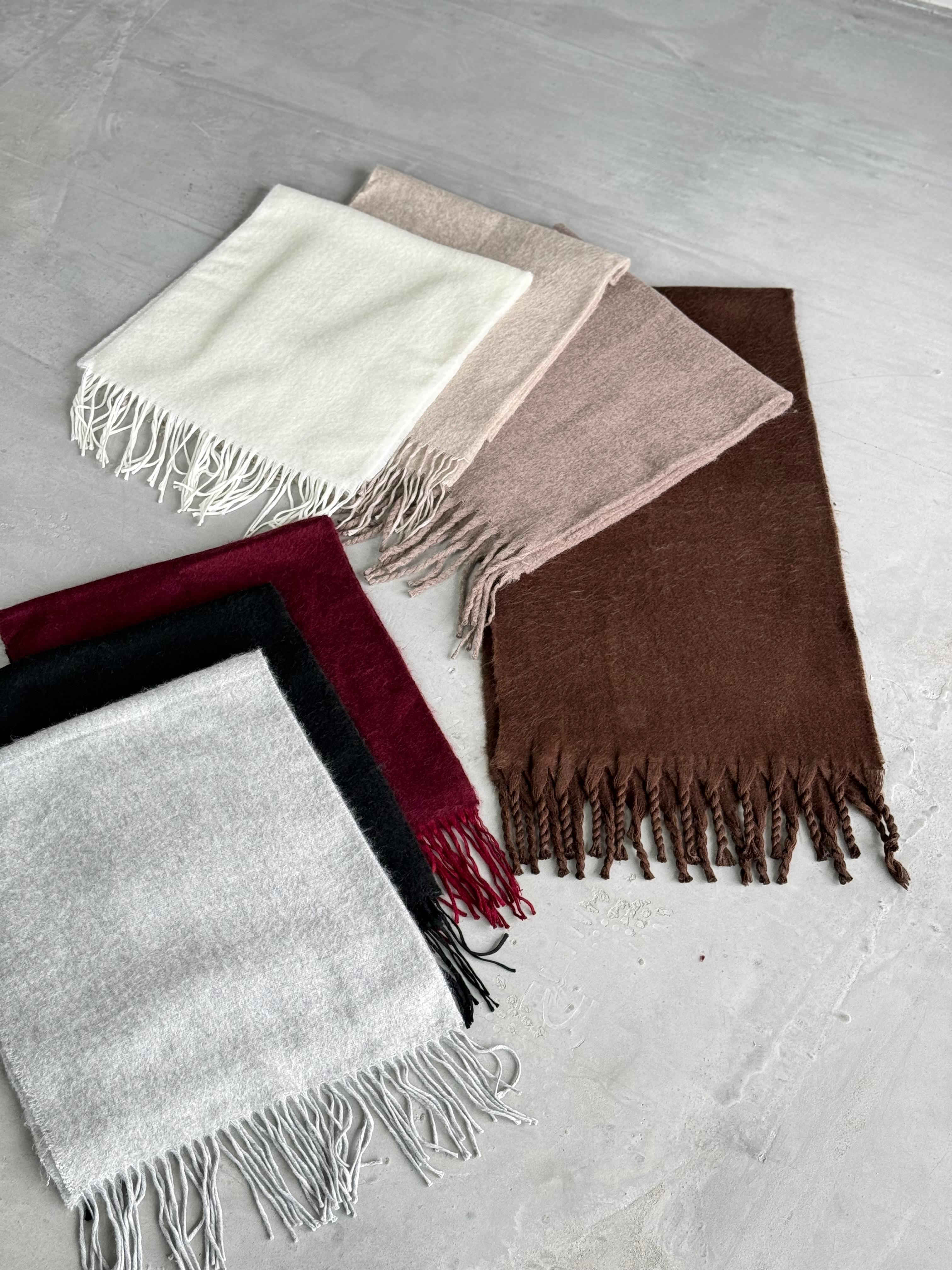 Buklet Yumuşak Dokulu Atkı (Vizon/Gri/Kahverengi/Siyah/Ekru/Sütlü Kahve/Bordo)