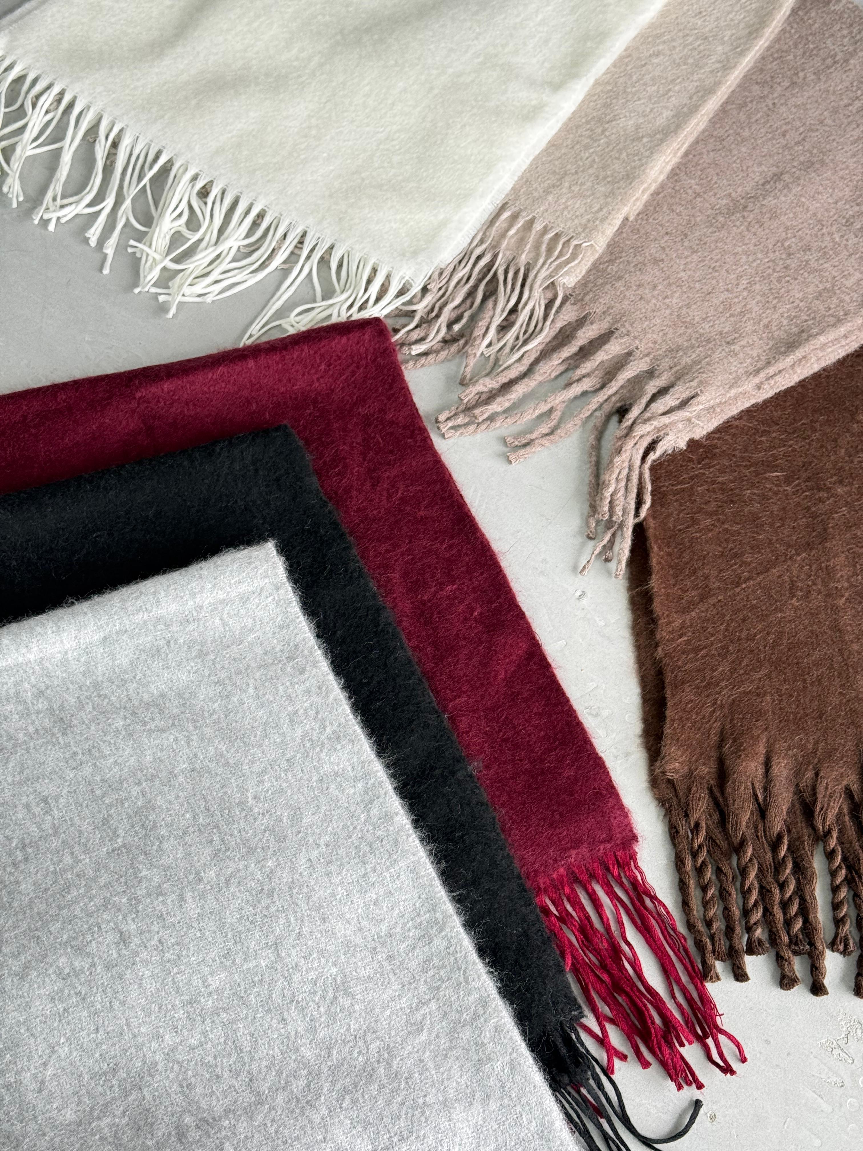 Buklet Yumuşak Dokulu Atkı (Vizon/Gri/Kahverengi/Siyah/Ekru/Sütlü Kahve/Bordo)