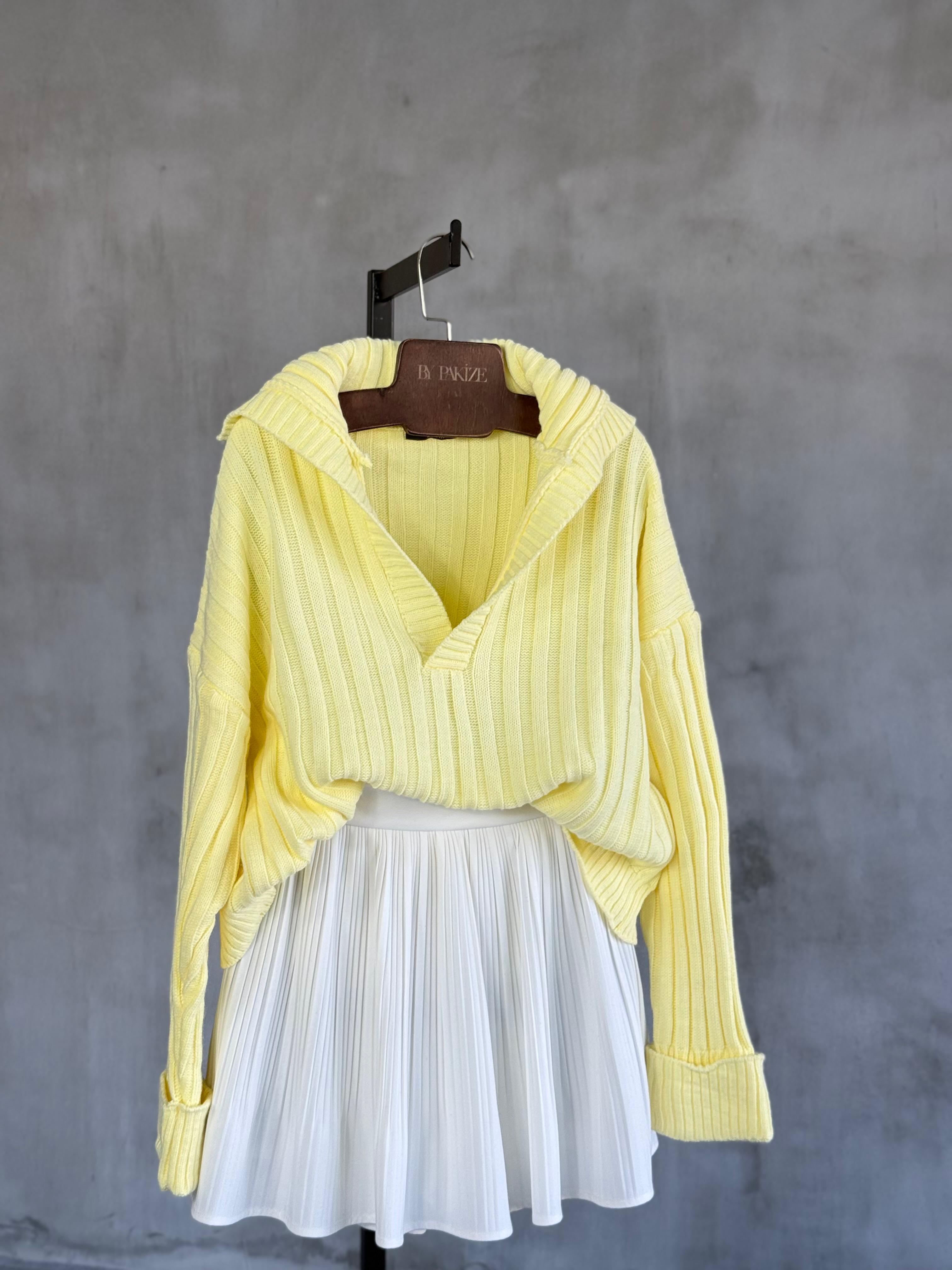 İçi Şortlu Beli Lastikli Pileli Mini Etek (Beyaz)