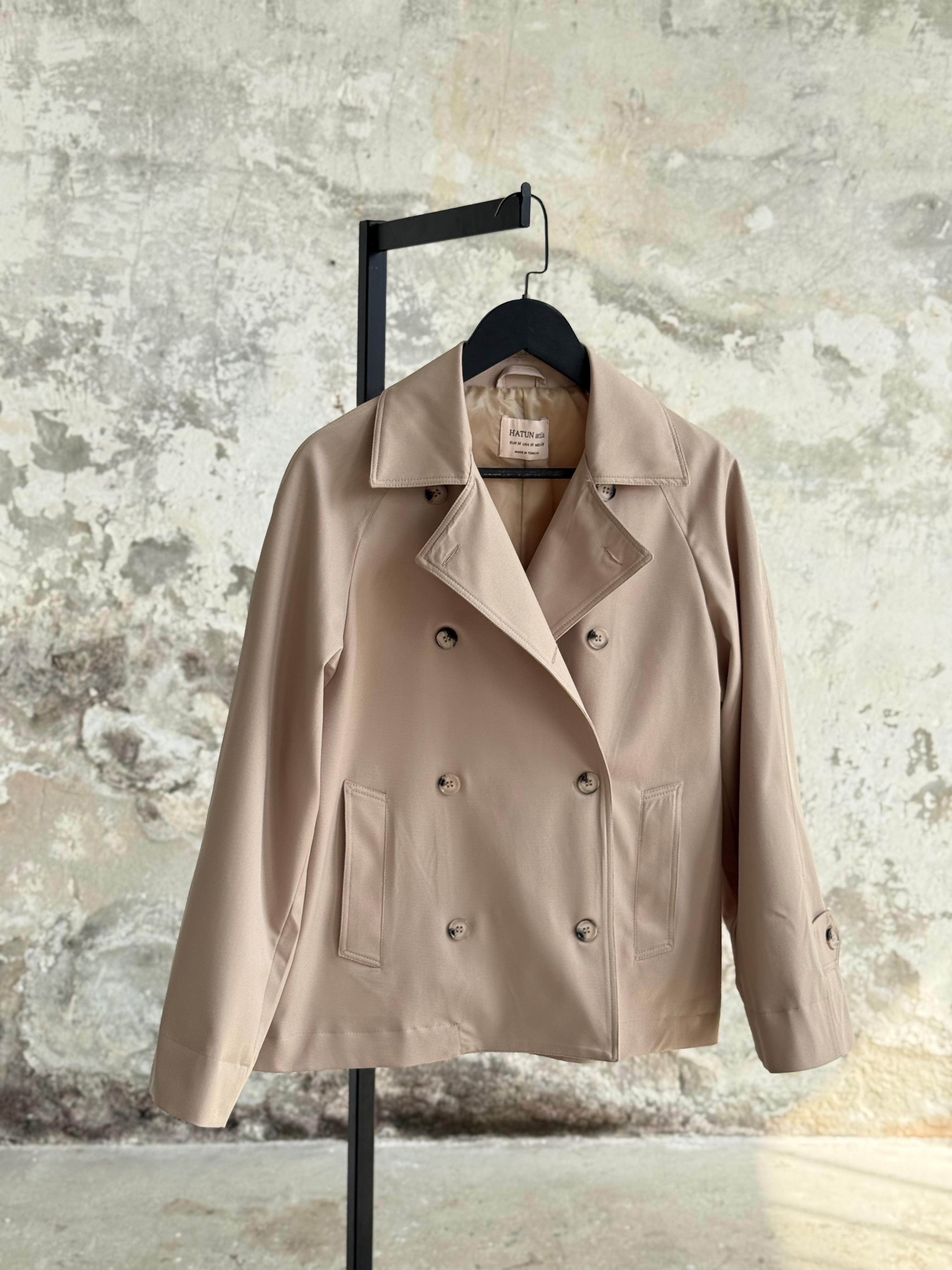 Marka Model Premium Kalite Trenç (Camel)