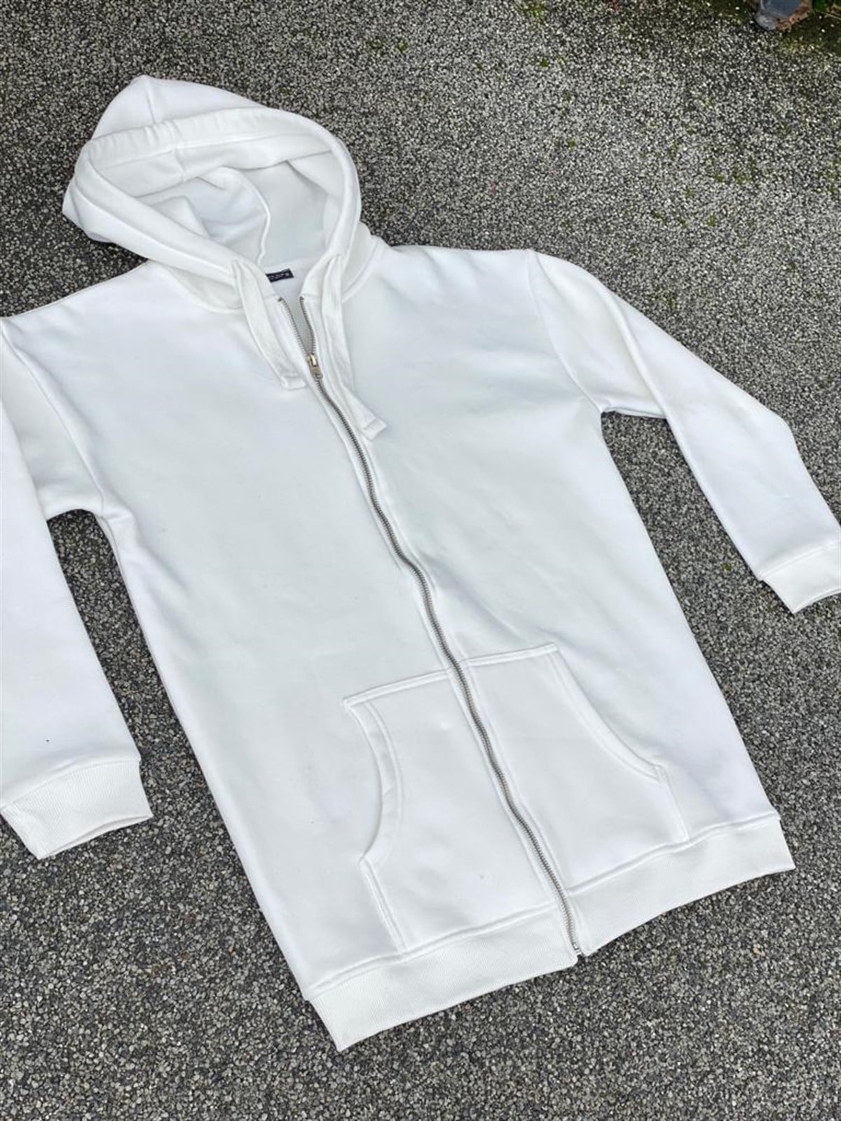 Orjinal Marka Sweat Hırka (Beyaz)