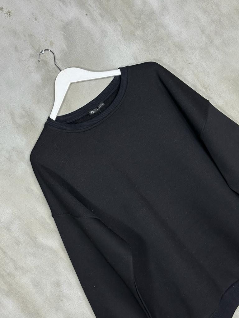 Oversize Kadın Premium Sweatshirt (SİYAH)