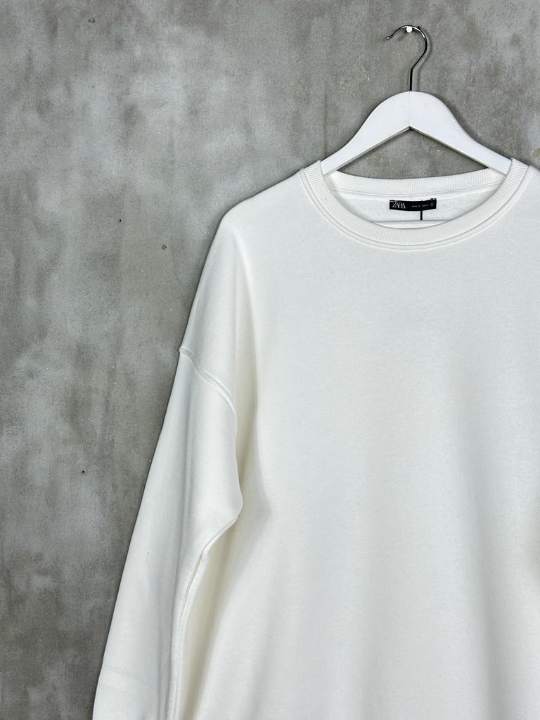 Oversize Kadın Premium Sweatshirt(BEYAZ)