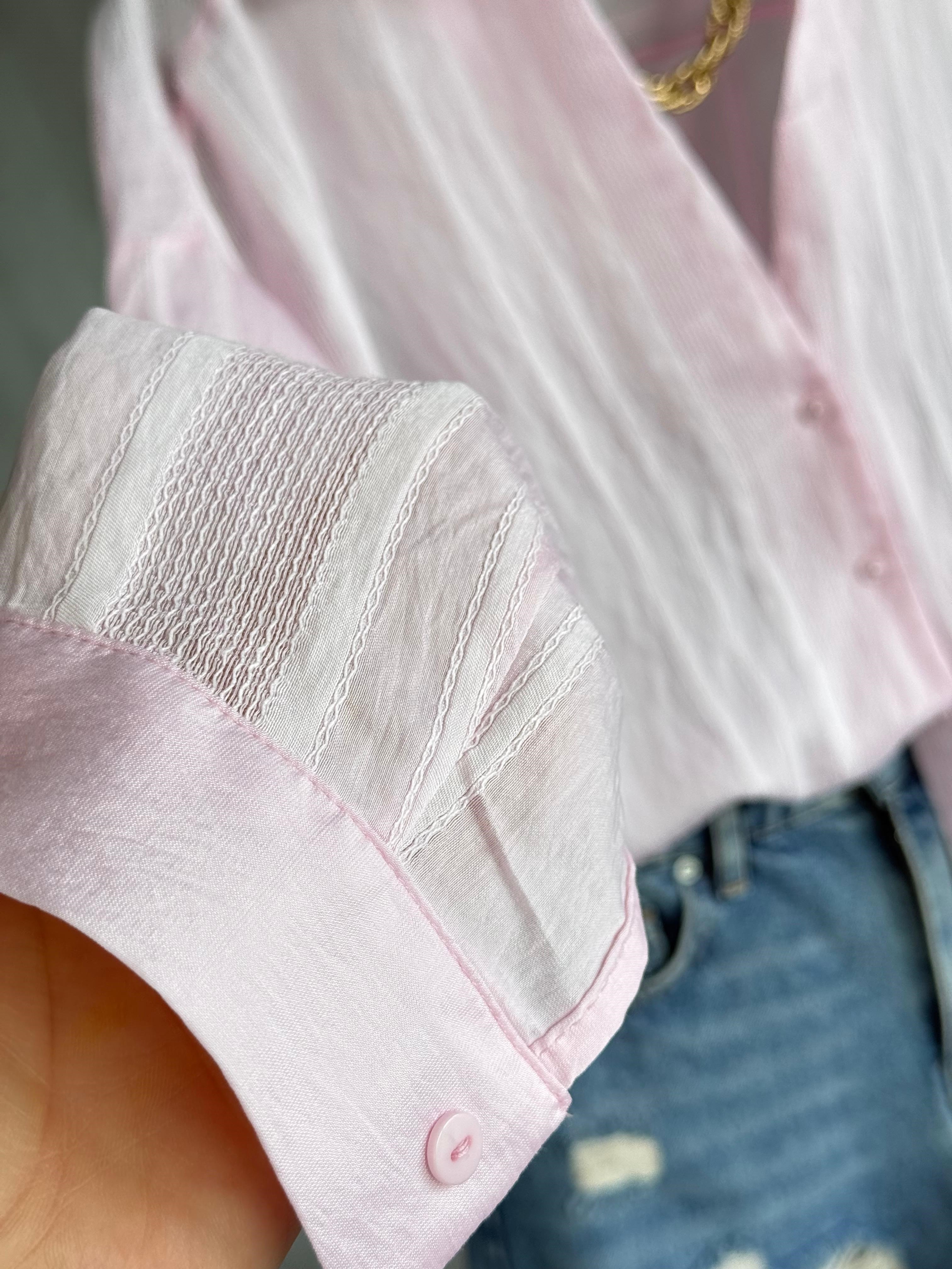 Premium Zamansız Dokulu Gömlek (Pembe)