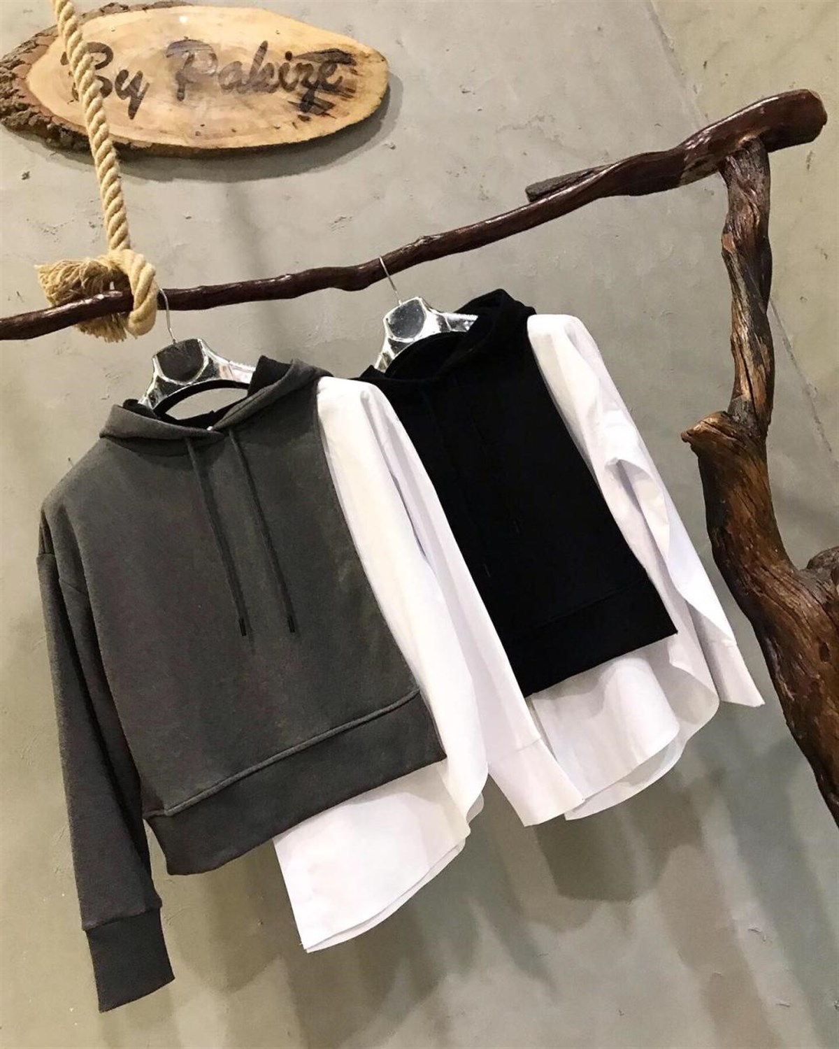 Tasarım Model Sweatshirt ( SİYAH&GRİ)