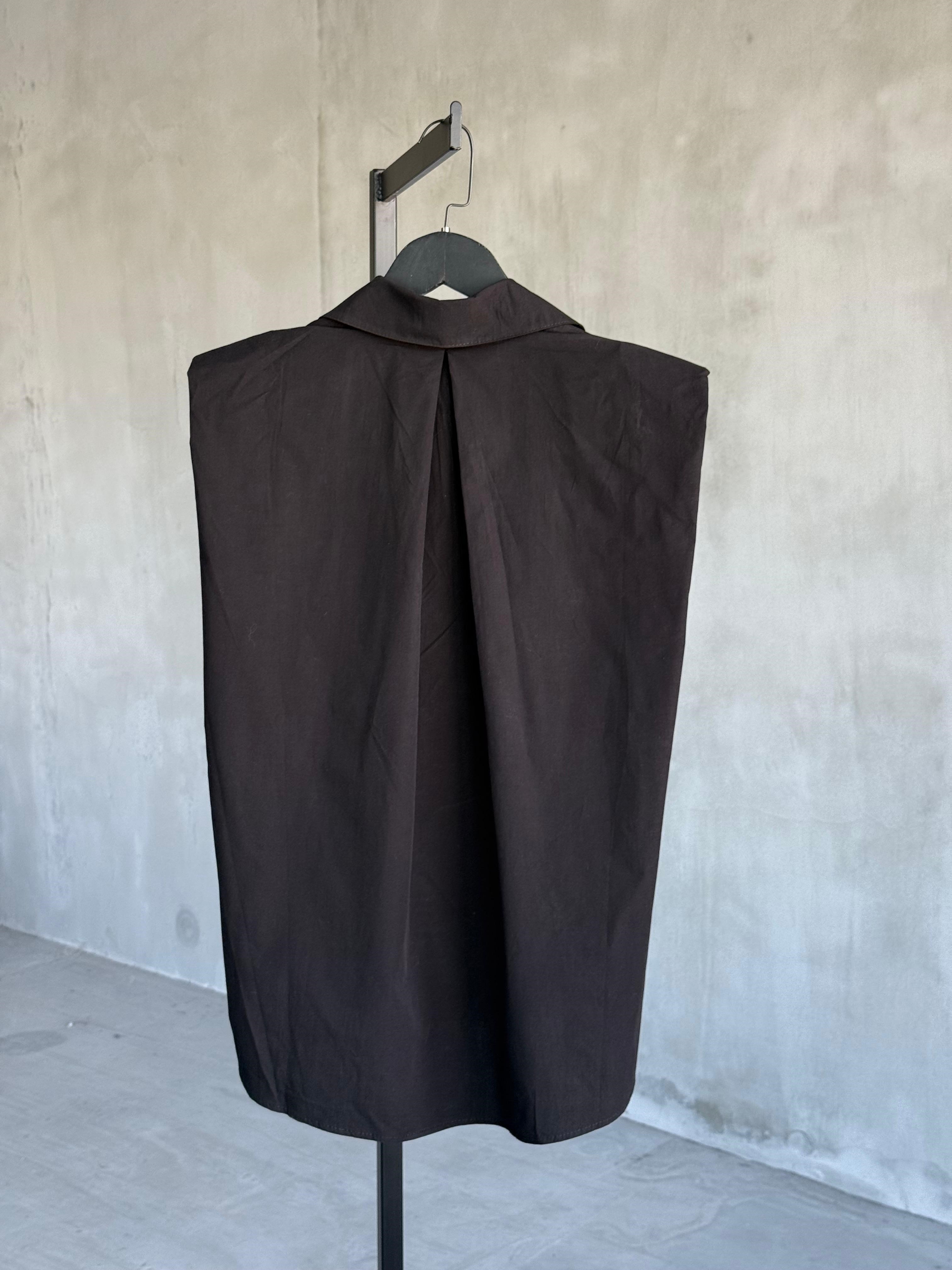Vatkalı Maskülen Kesim Cotton Gömlek (Siyah)