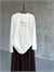  Basic Oversize Ön Arka Nakışlı Coffee Sweat (Beyaz)