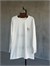  Basic Oversize Ön Arka Nakışlı Coffee Sweat (Beyaz)