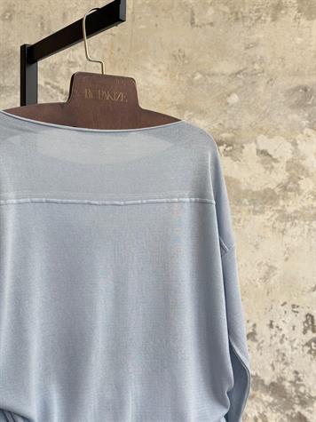 Kayık Yaka Merserize Kazak (Bebe Mavi)