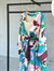 Akdeniz Çiçek Desenli Kuşaklı Kimono (Mürdüm)