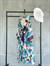 Akdeniz Çiçek Desenli Kuşaklı Kimono (Mürdüm)