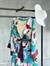 Akdeniz Çiçek Desenli Kuşaklı Kimono (Mürdüm)