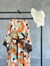 Akdeniz Çiçek Desenli Kuşaklı Kimono (Oranj)