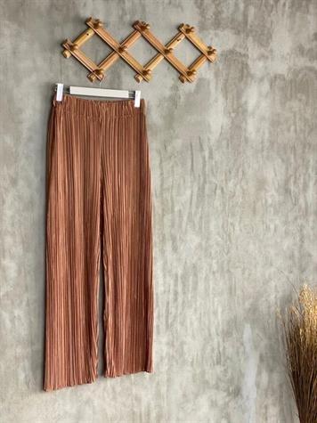 Akordiyon Kumaş Kadın Pantolon (Tarçın)
