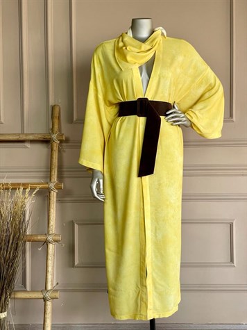 Arkası Desenli Kimono