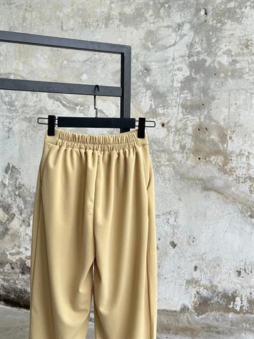 Arkası Lastikli Balon Pantolon (Yağ Yeşili)