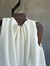 Bağlamalı Drape Yaka Balon Model Krep Bluz (Beyaz)