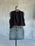 Bağlamalı Drape Yaka Balon Model Krep Bluz (Siyah)